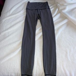 Black and white striped lululemon leggings size 2